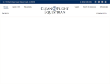 Tablet Screenshot of cleanflightequestrian.com